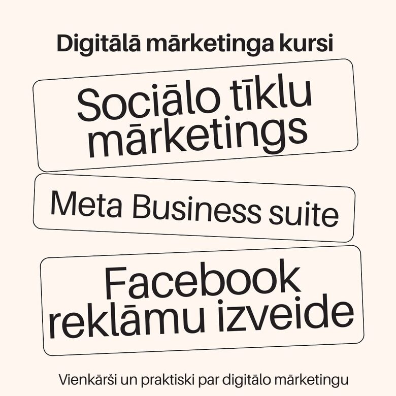 Sociālo tīklu mārketings un Facebook reklāmas izveide lekcijas ieraksts
