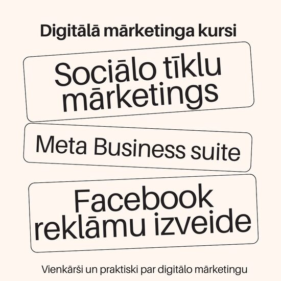 Sociālo tīklu mārketings un Facebook reklāmas izveide