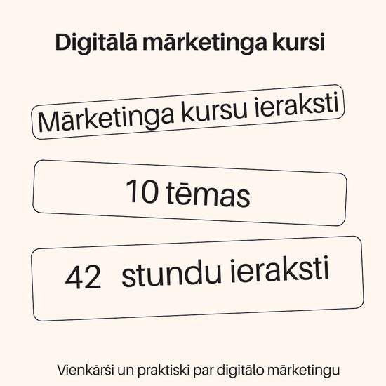 Digitālā mārketinga pilnais kurss